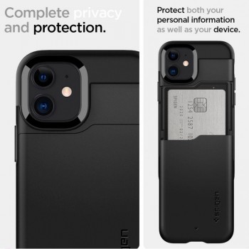 Spigen Slim Armor Cs dėklas - juodas (Apple Iphone 12 Mini) Spigen Slim Armor Cs dėklas - juodas (Apple Iphone 12 Mini)
